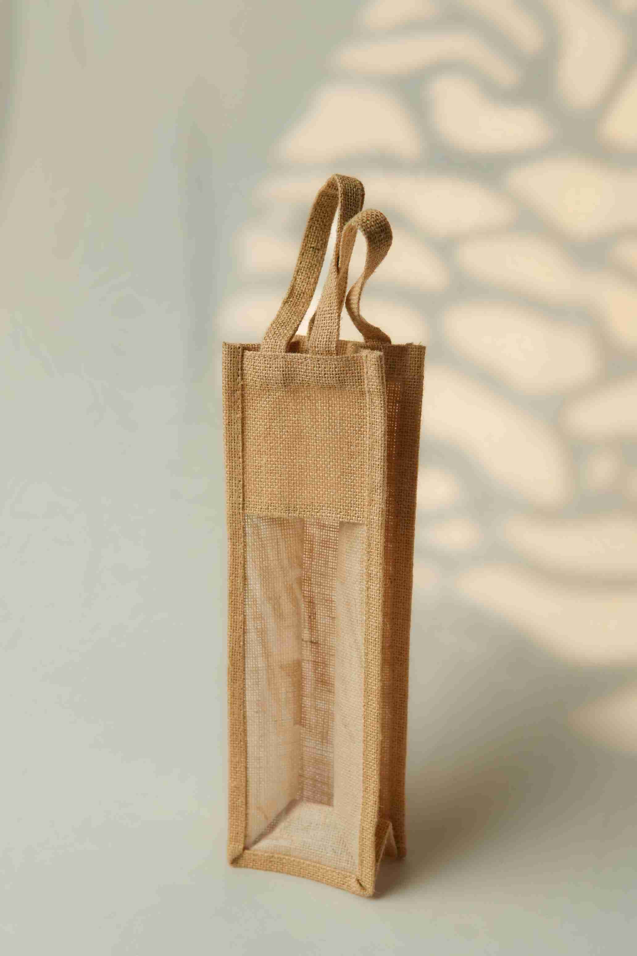 Jute Wine bag PVC