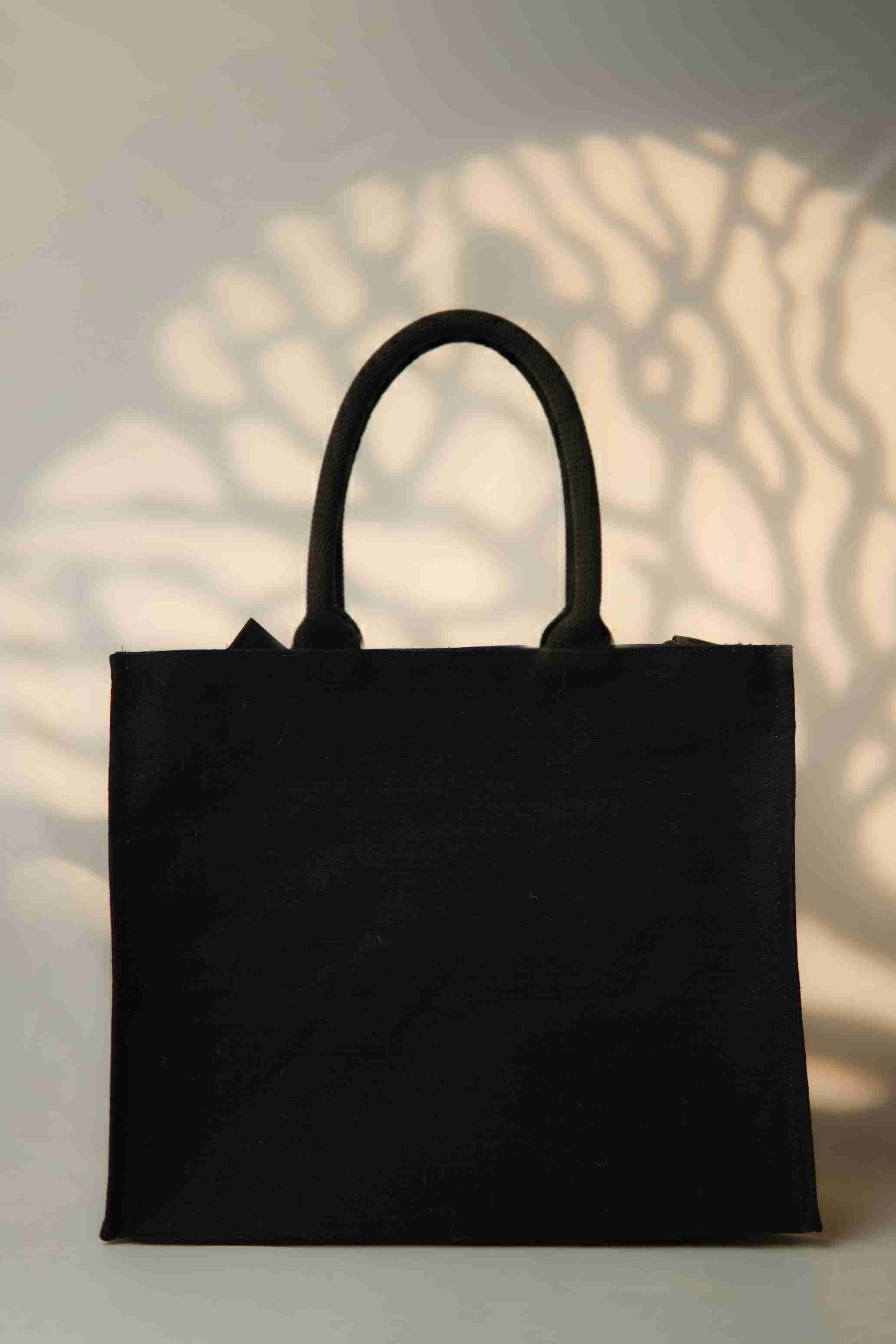 Black Juco bag ( With Zip )