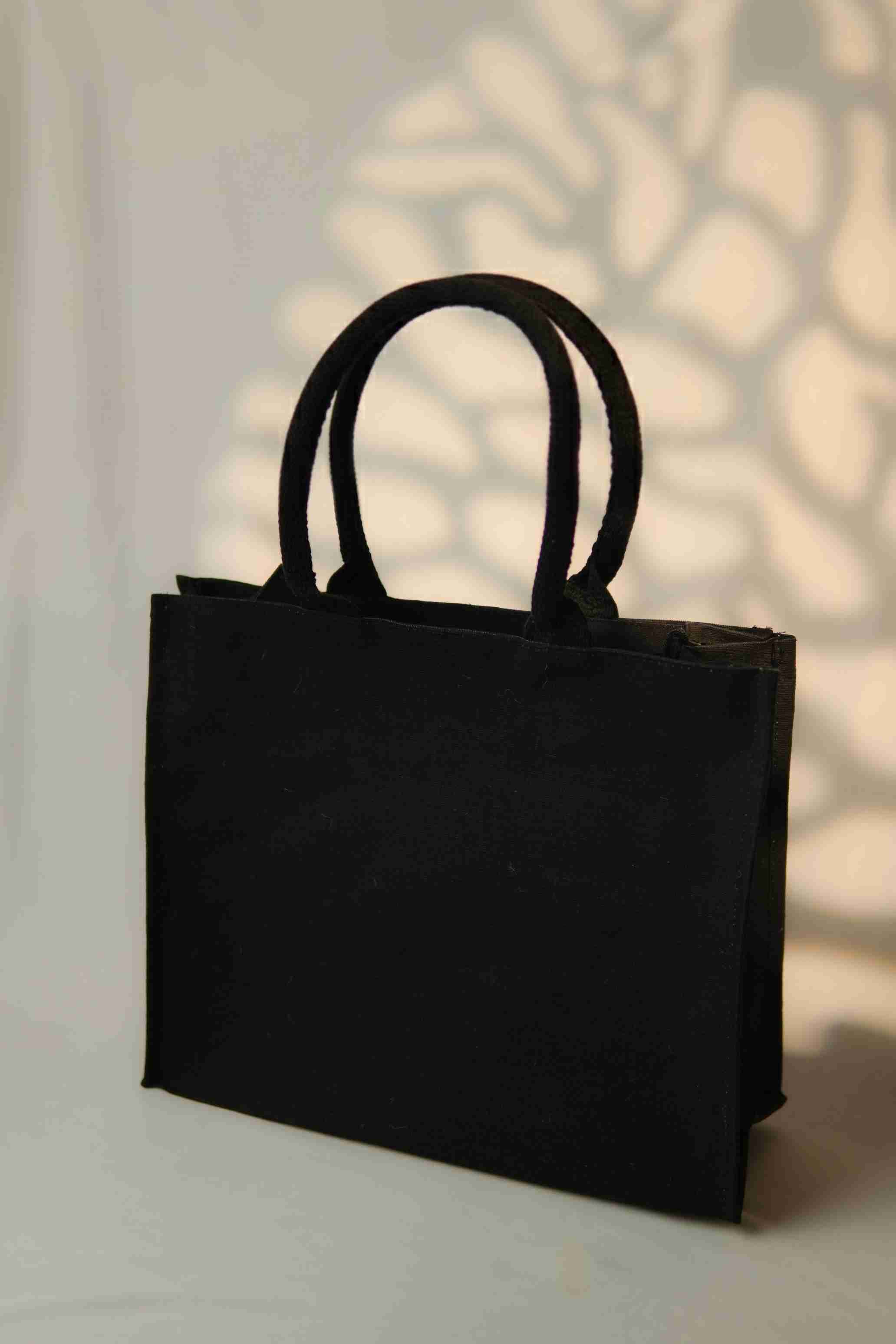 Black Juco bag ( With Zip )