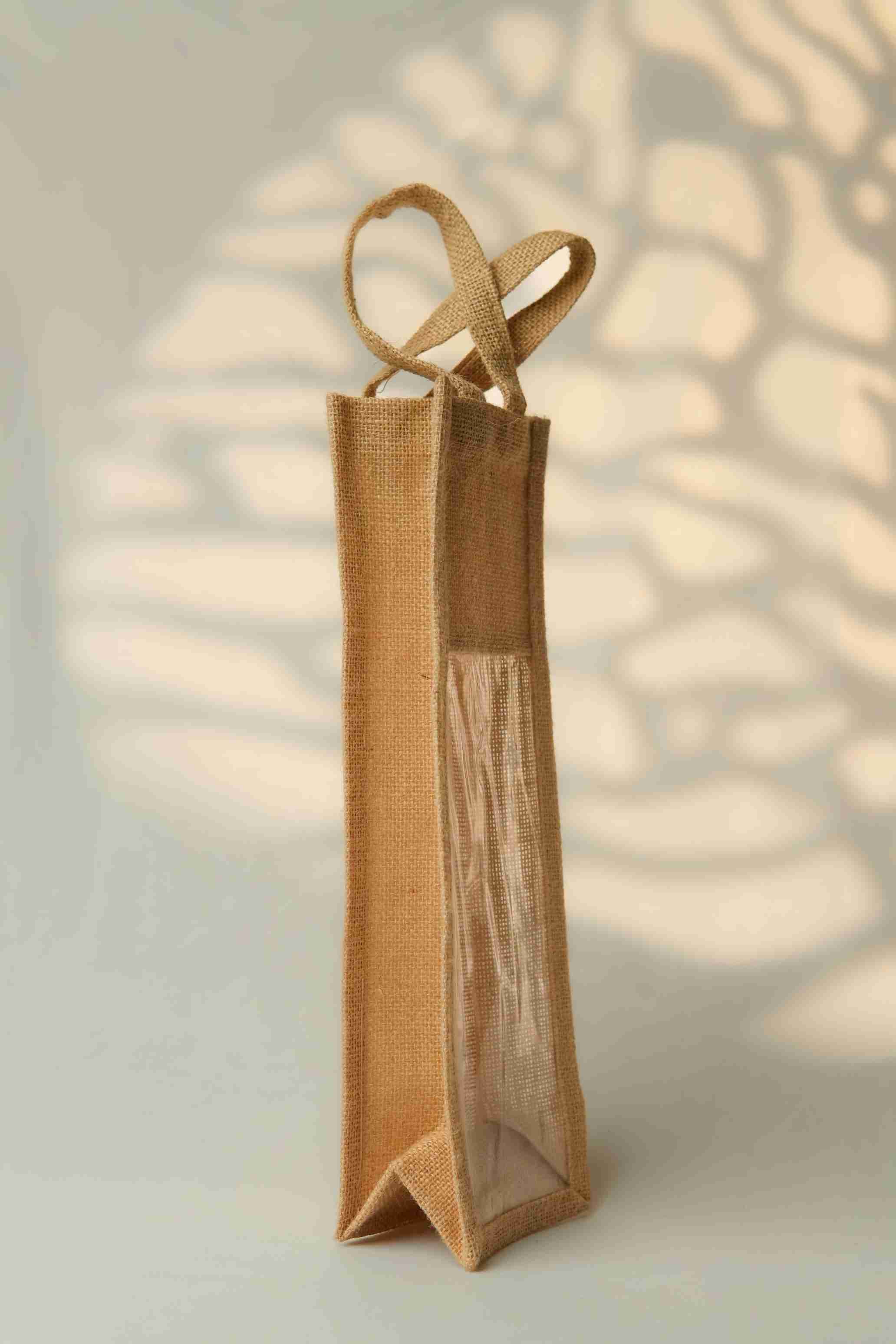 Jute Wine bag PVC